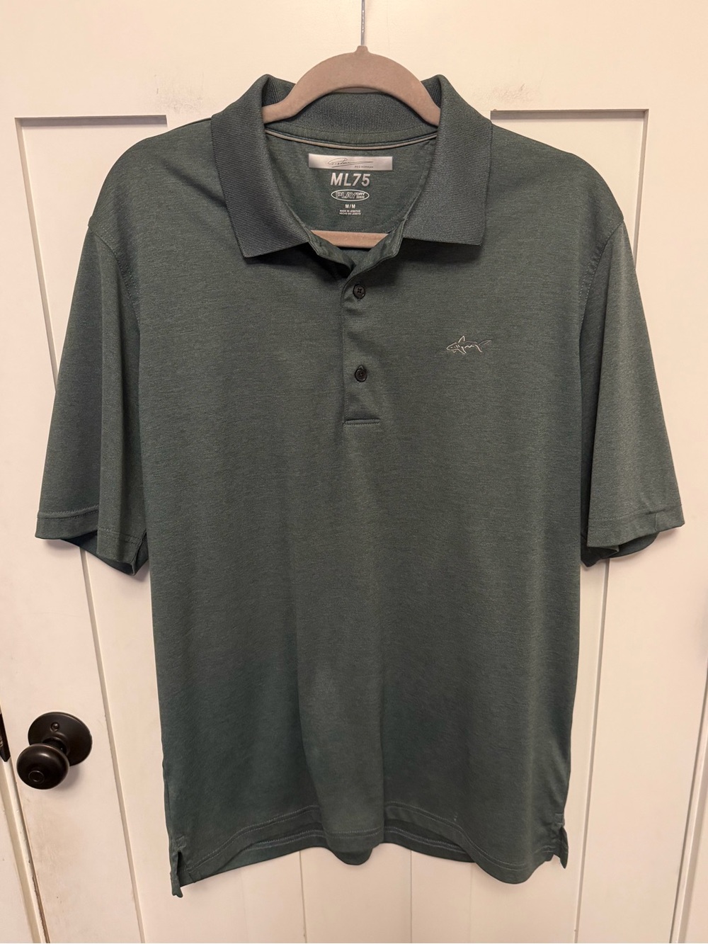Greg Norman men's polo, MIL75 golf shirt polo shirt green M polyester golf polo